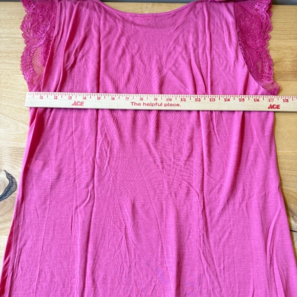 LA PERLA T SHIRT DRESS LACE LUXURIOUS MODERN SOFT MODAL SEXY FEMININE PINK M - Picture 11 of 13